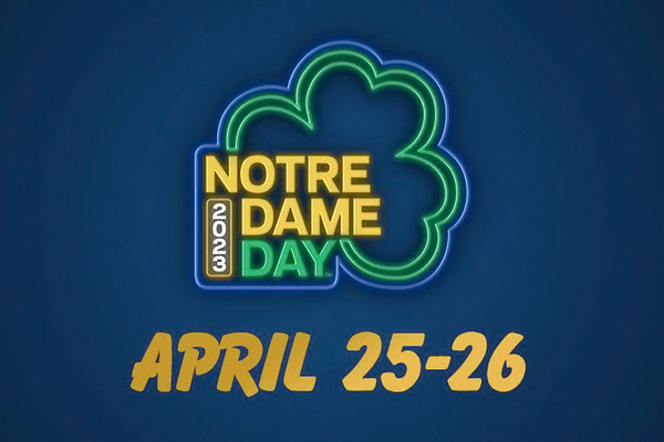 Poster advertising the 2023 Notre Dame Day 10th anniversary