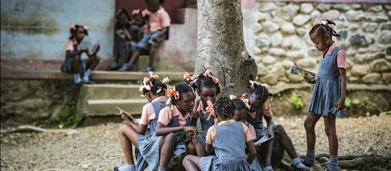 Girls in Haiti participate in a Global Center for the Development of the Whole Child program