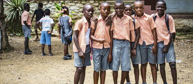 Boys in Haiti participate in a Global Center for the Development of the Whole Child program