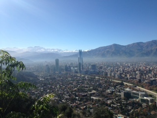 Overlooking the city of Santiago